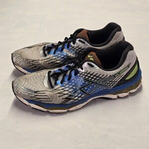 ASICS GEL NIMBUS 17 Men's Running Shoes Size 14 Gray Blue Athletic Sneakers